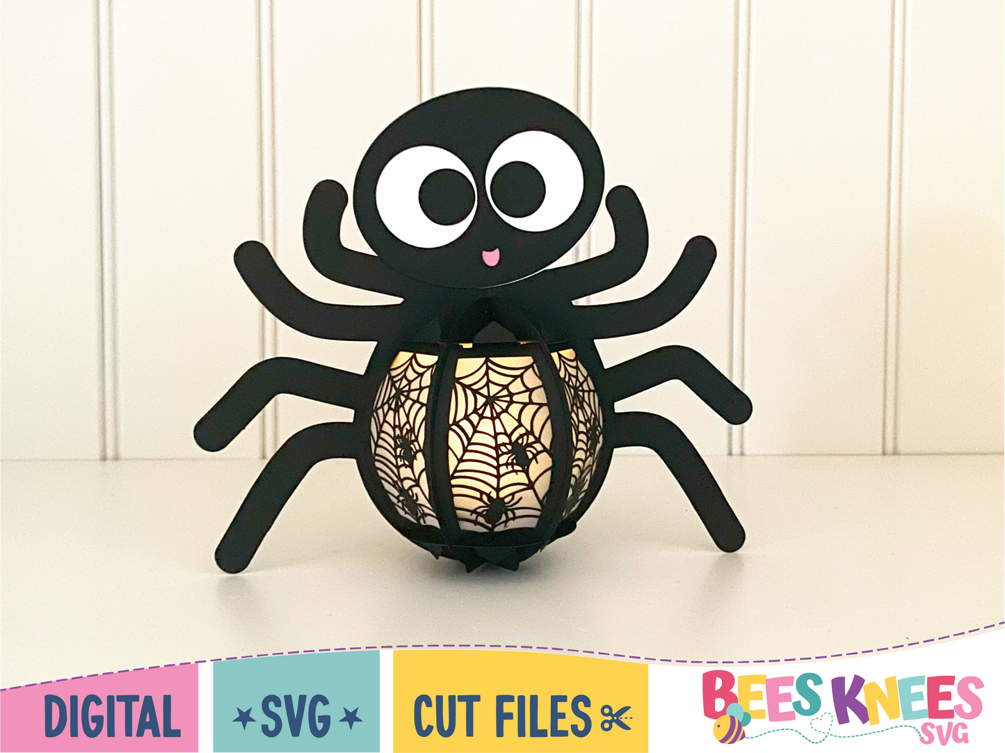 Spider Halloween Belly Lantern SVG Digital File