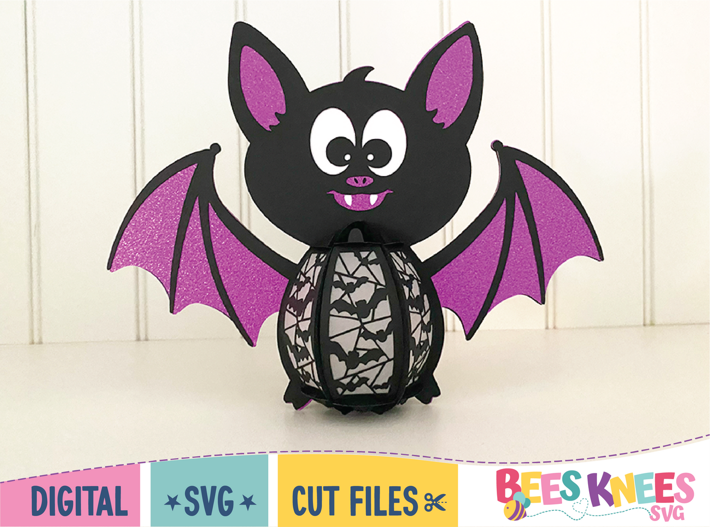 Bat Halloween Belly Lantern SVG Digital File