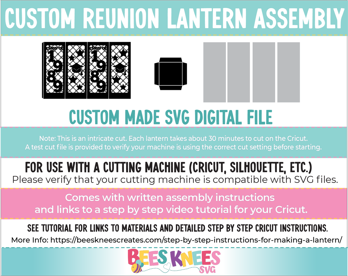 Custom Reunion Lantern - Any Year - SVG Digital File