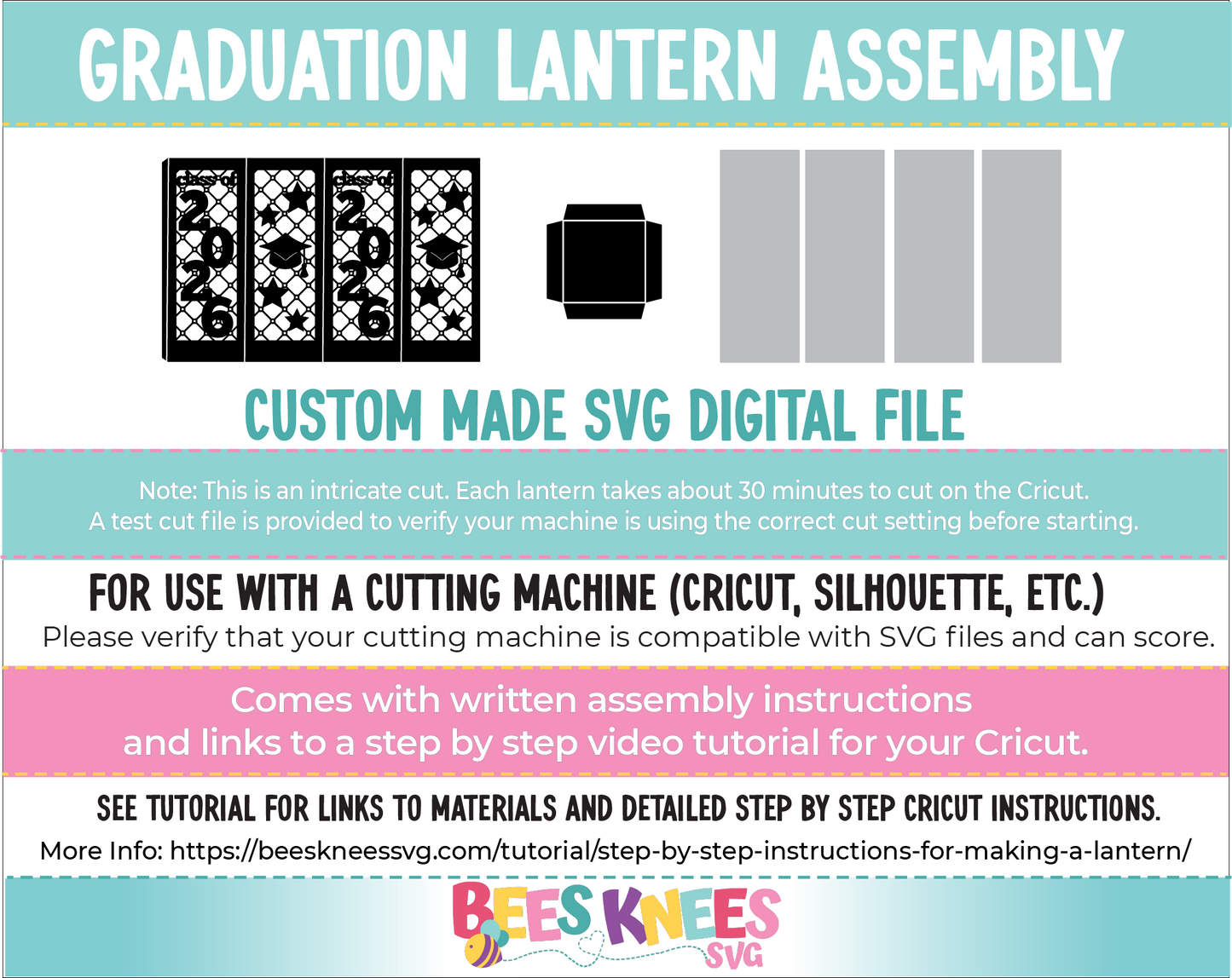 2026 Graduation Lantern SVG Cut File