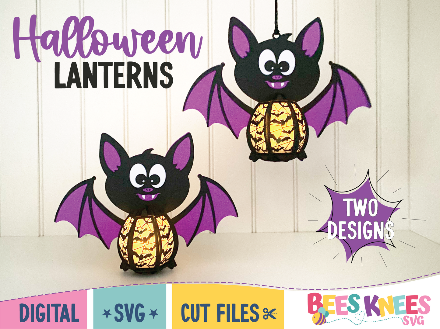 Cute bat Halloween Belly Lantern SVG Cut File Digital Download for Cricut or Silhouette