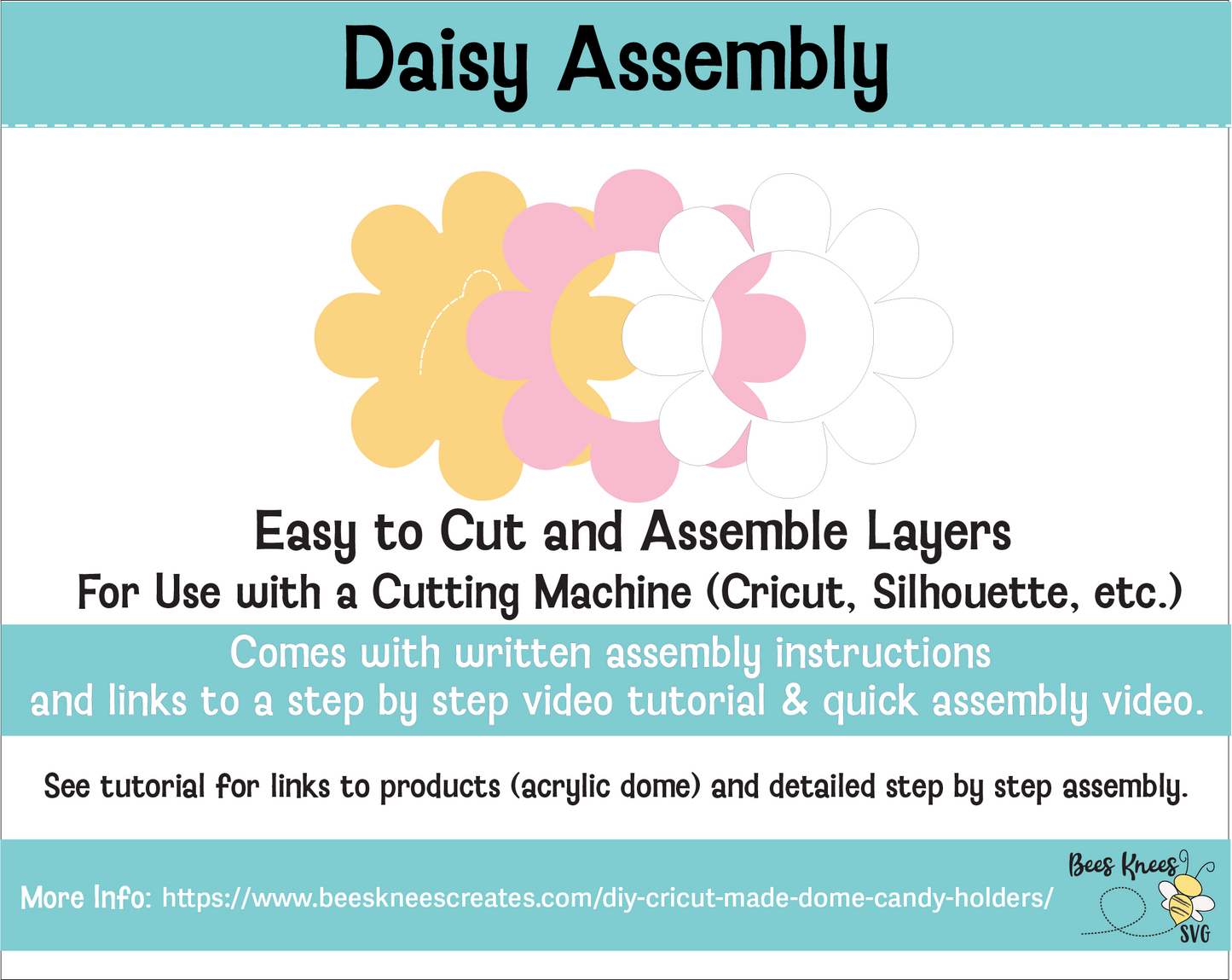 Daisy Candy Holder SVG File