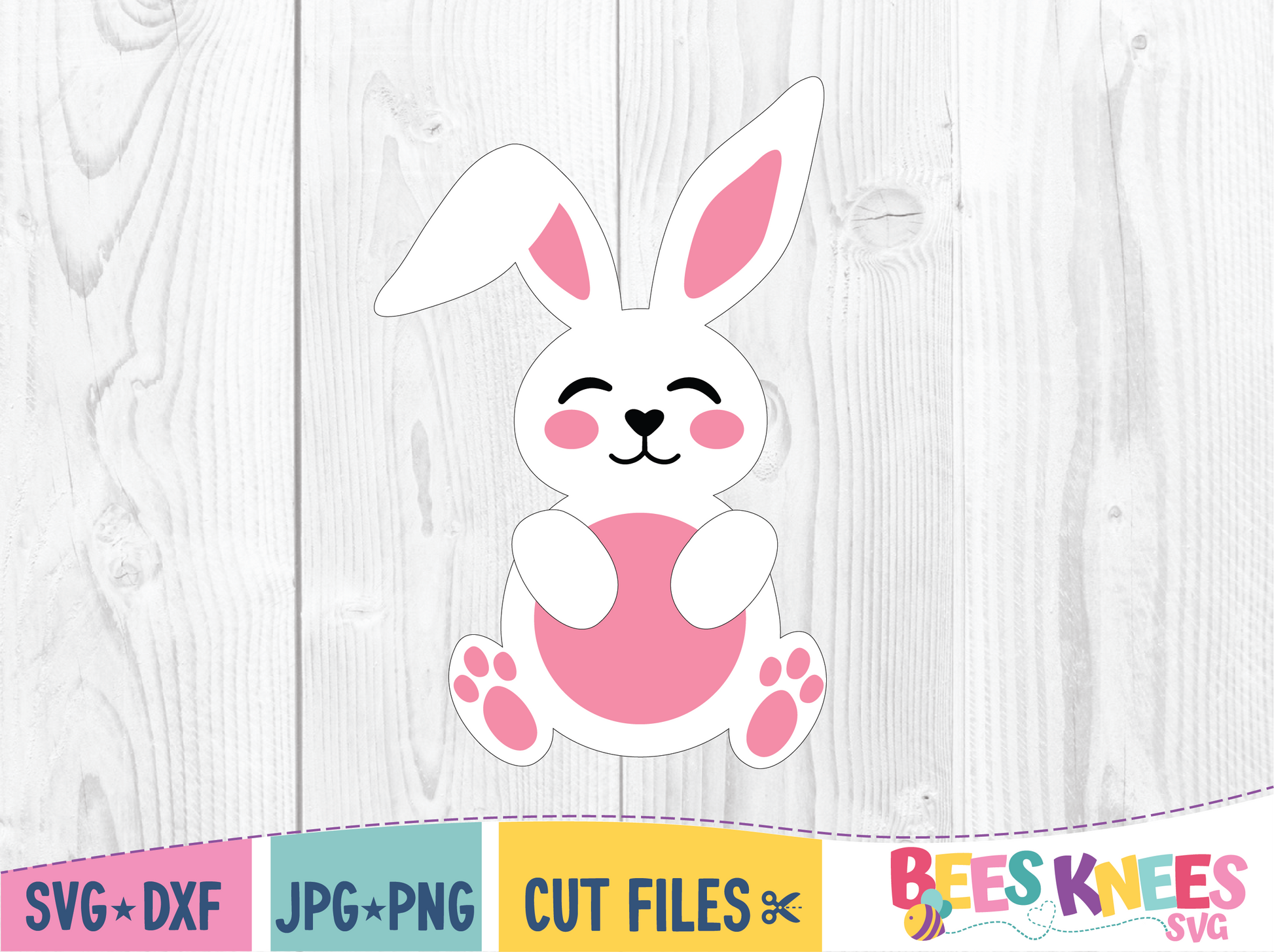 Cute Easter Bunny Rabbit Cut File Digital Download SVG