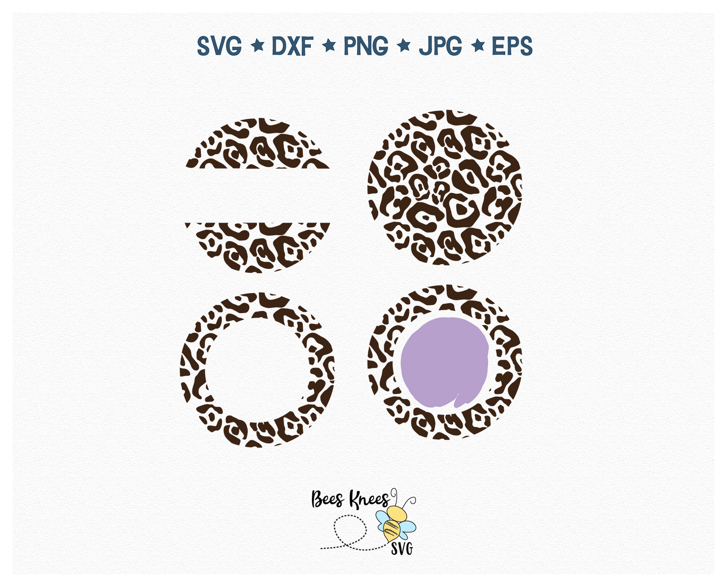 Animal Print Pattern Keychain SVG Cut Files