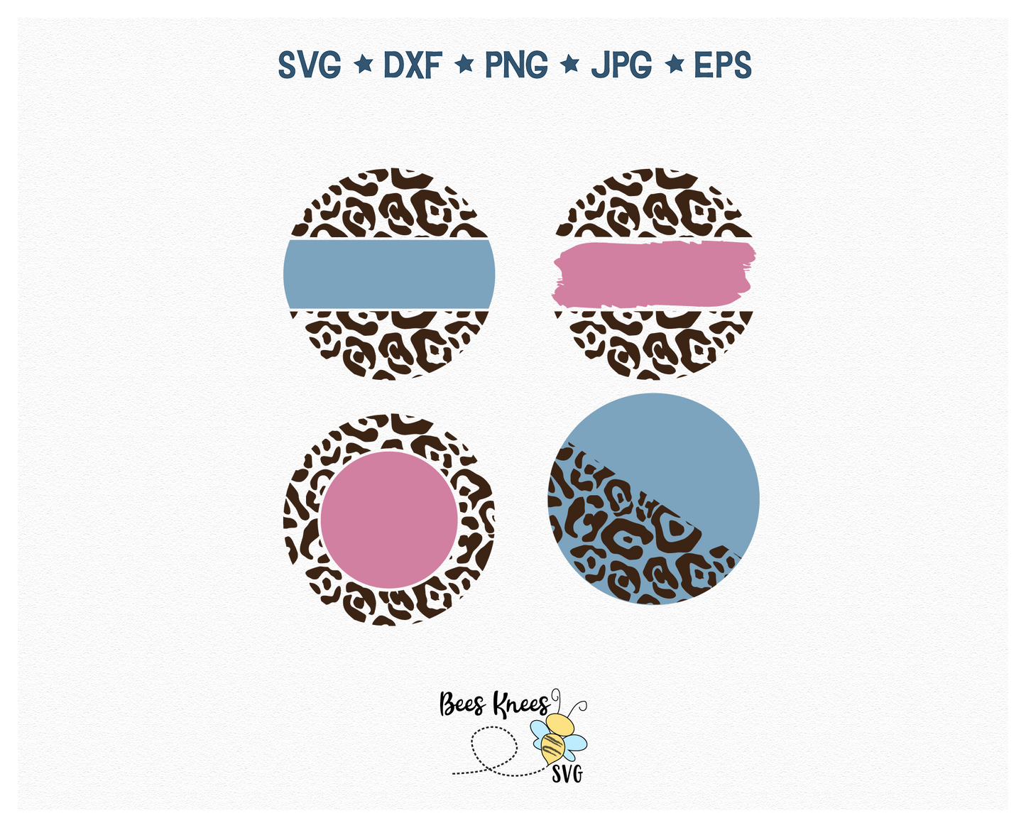 Animal Print Pattern Keychain SVG Cut Files