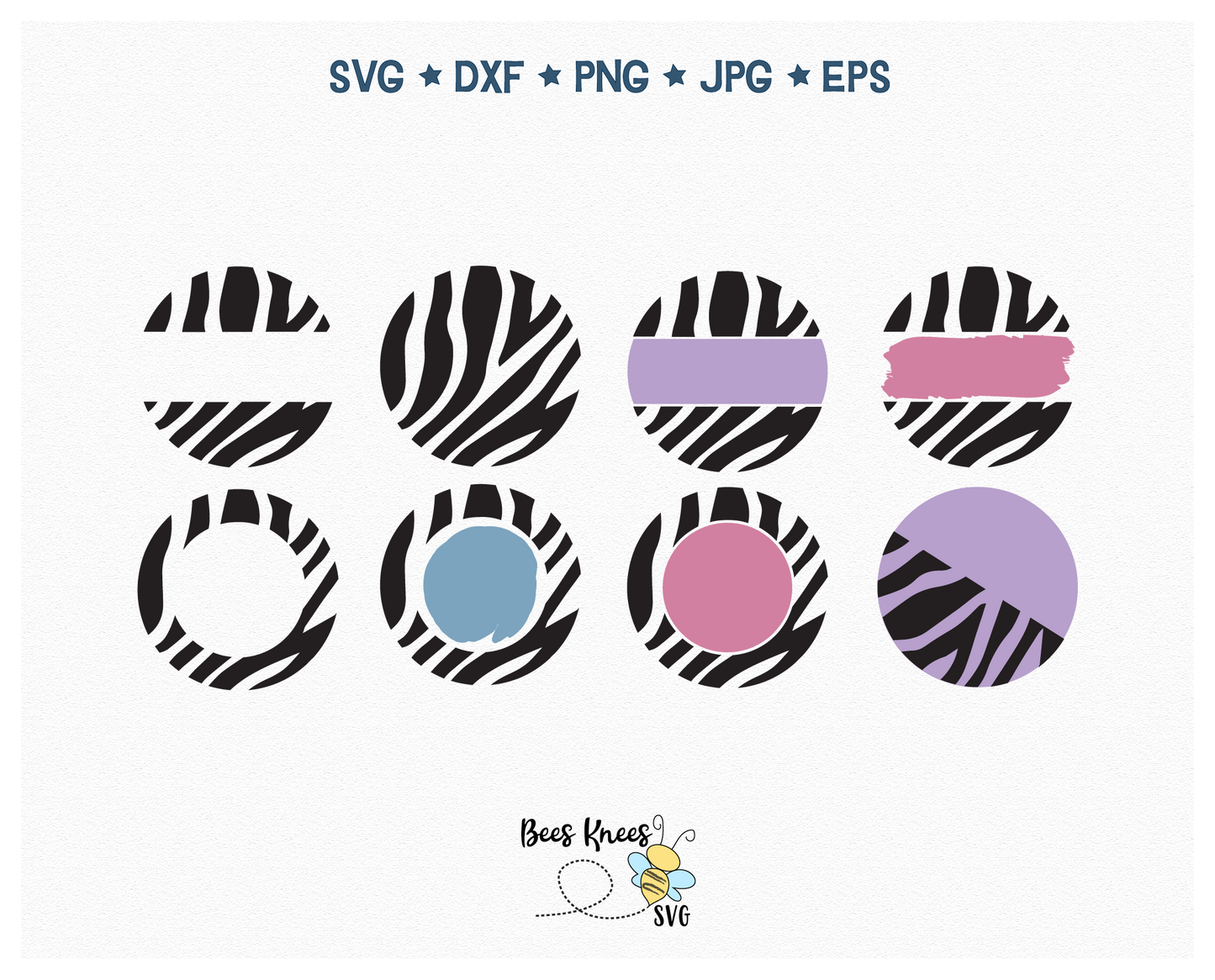 Animal Print Pattern Keychain SVG Cut Files