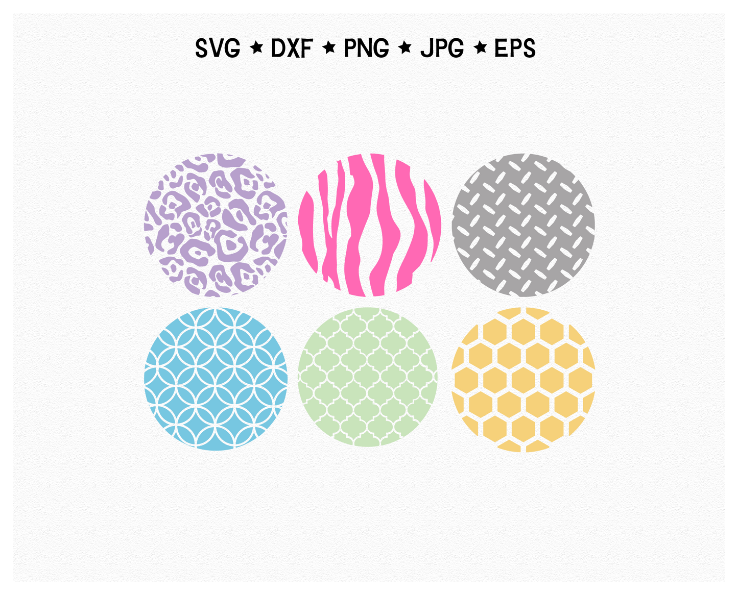 Round Pattern Keychain SVG Cut Files