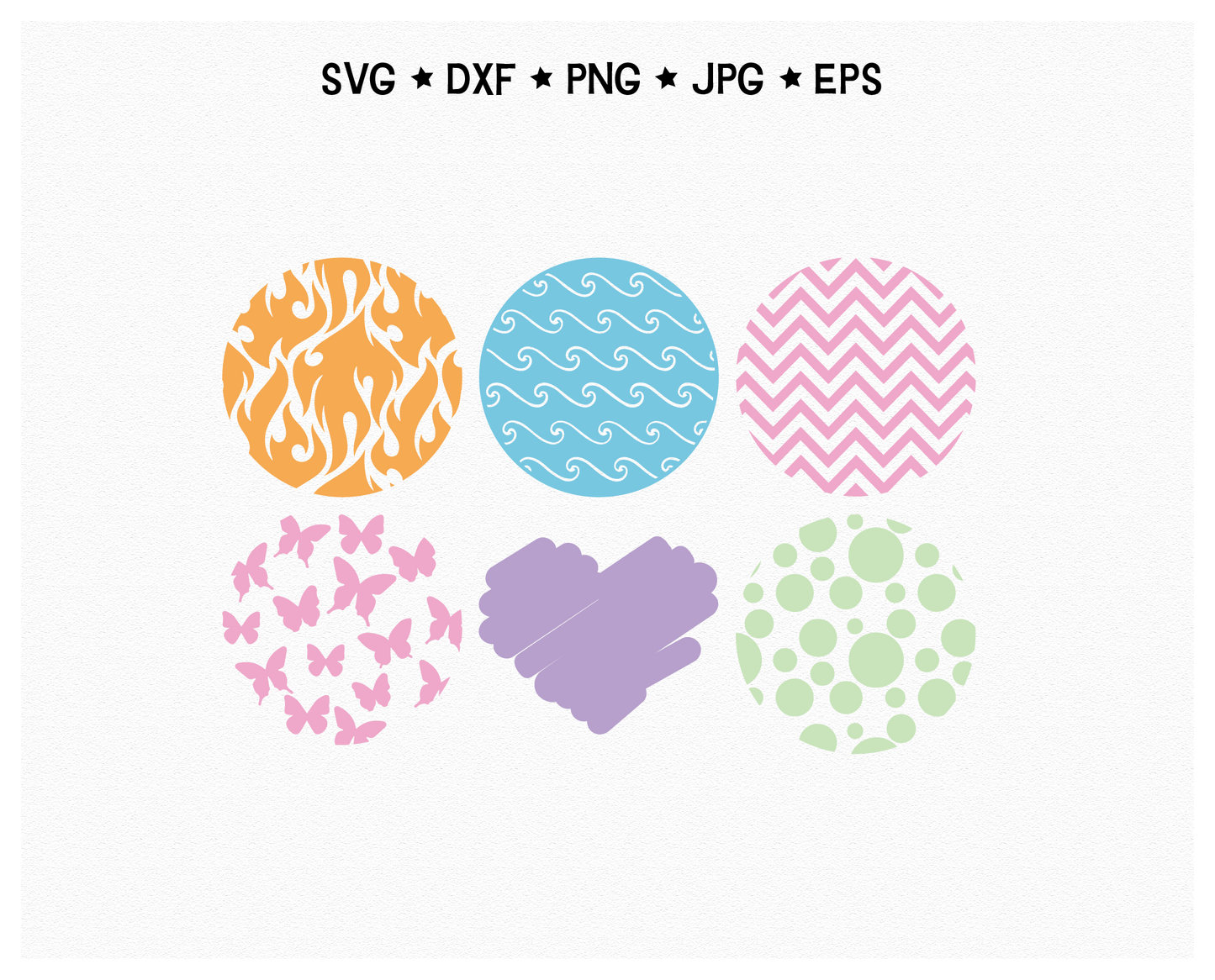 Round Pattern Keychain SVG Cut Files