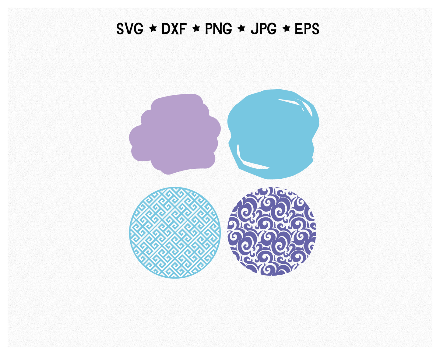 Round Pattern Keychain SVG Cut Files