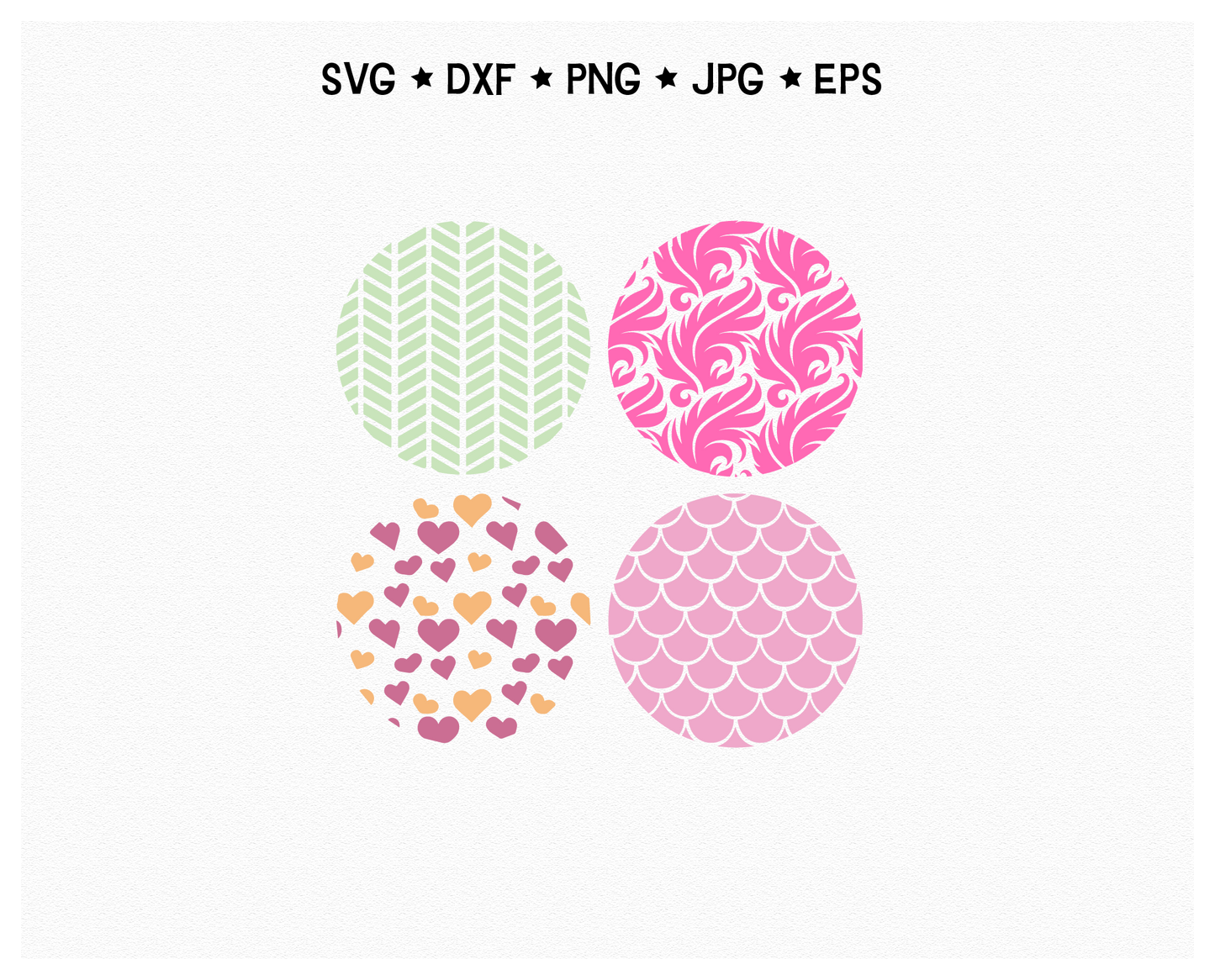 Round Pattern Keychain SVG Cut Files