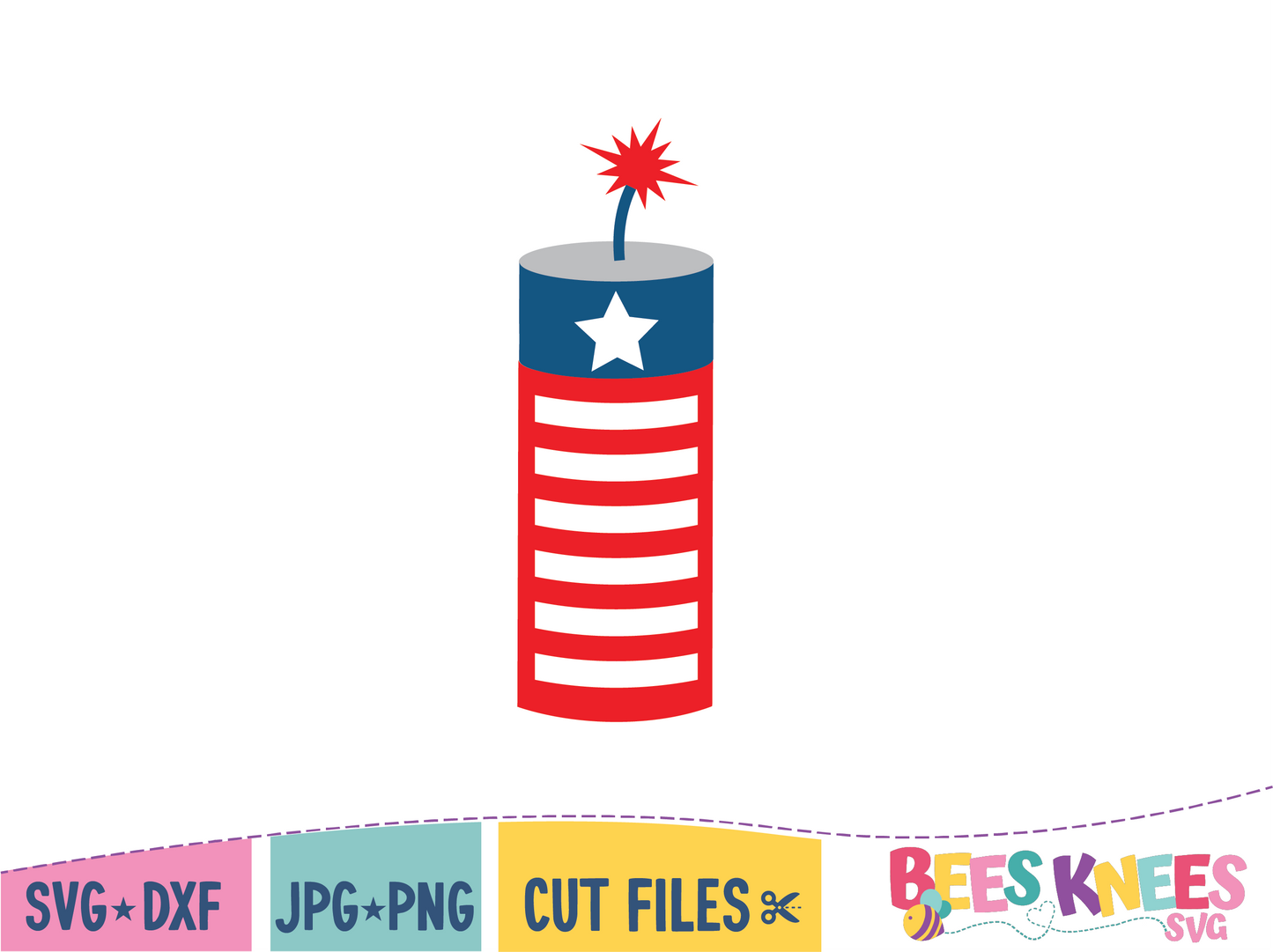 4th of July Patriotic Fireworks SVG Cut File Bundle