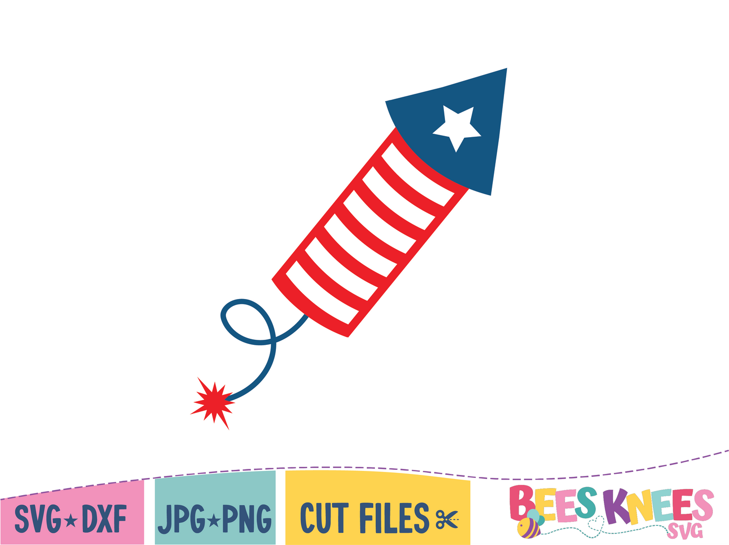 4th of July Patriotic Fireworks SVG Cut File Bundle