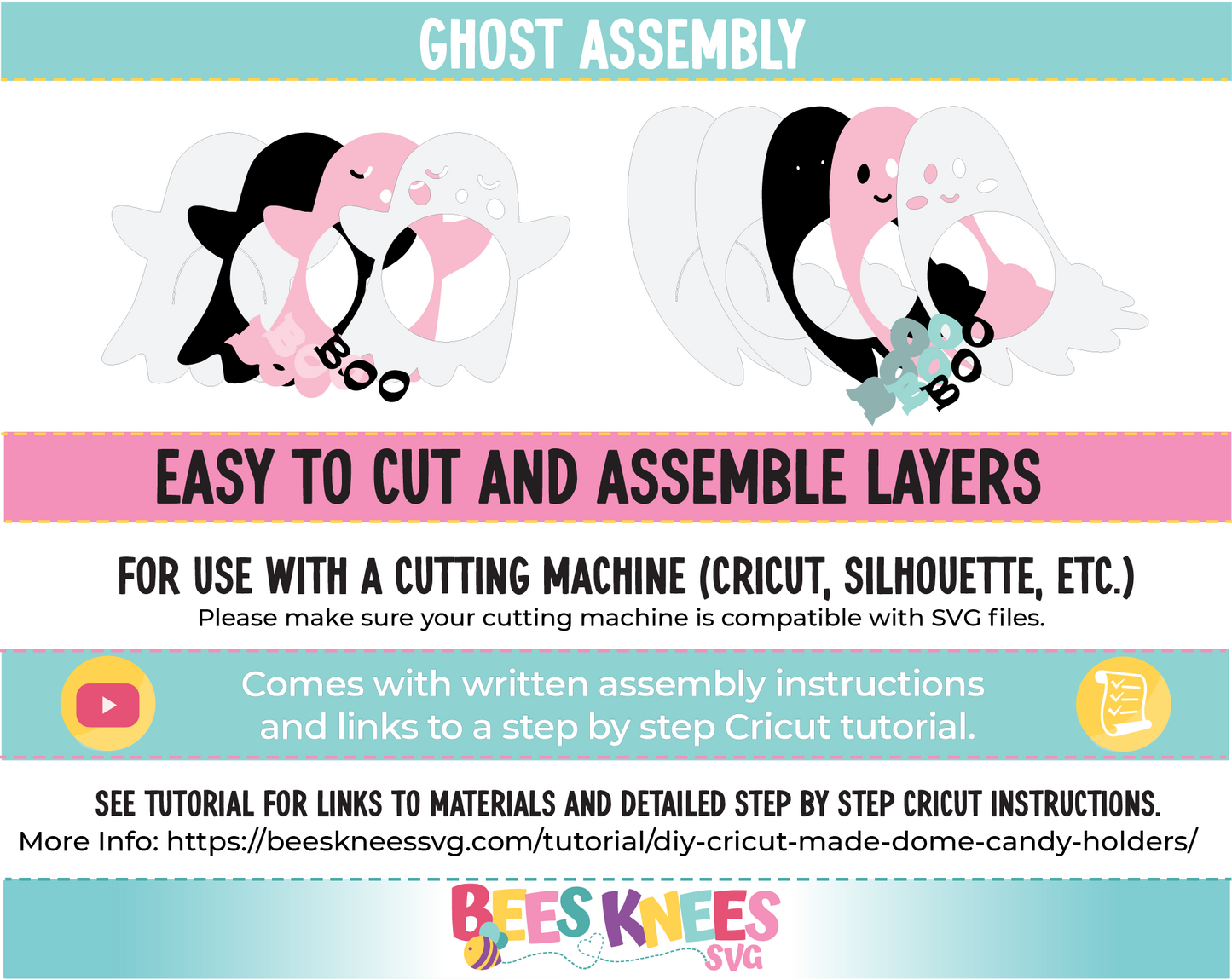 Ghost Candy Holder SVG File