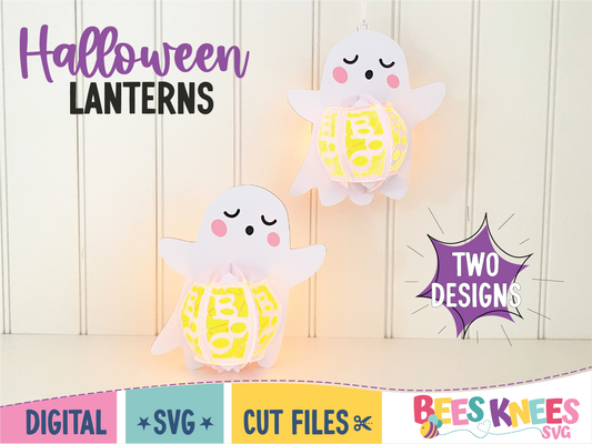 Cute Halloween ghost belly lantern SVG cut file digital download for Cricut or Silhouette