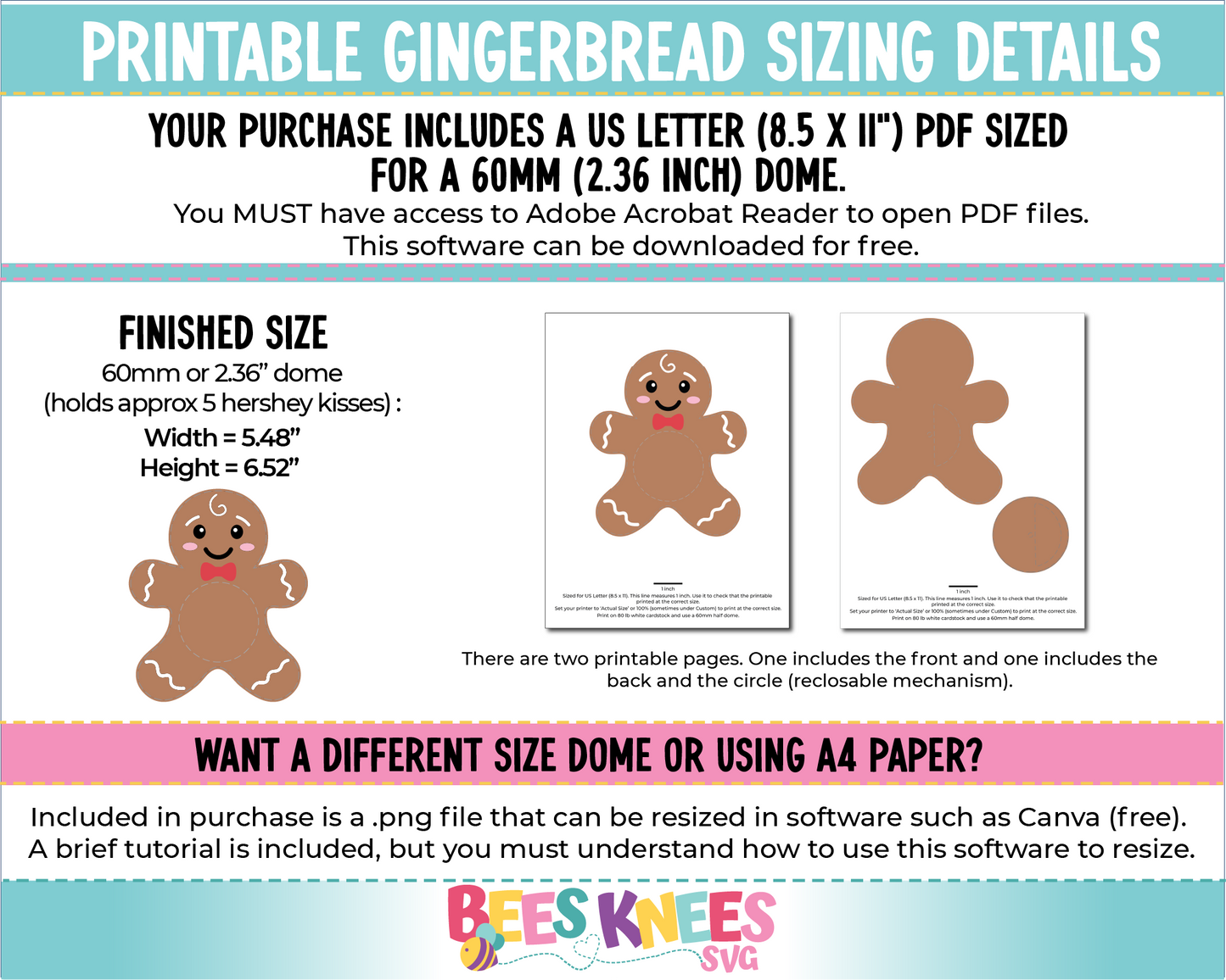 Printable Gingerbread Man Candy Holder PDF