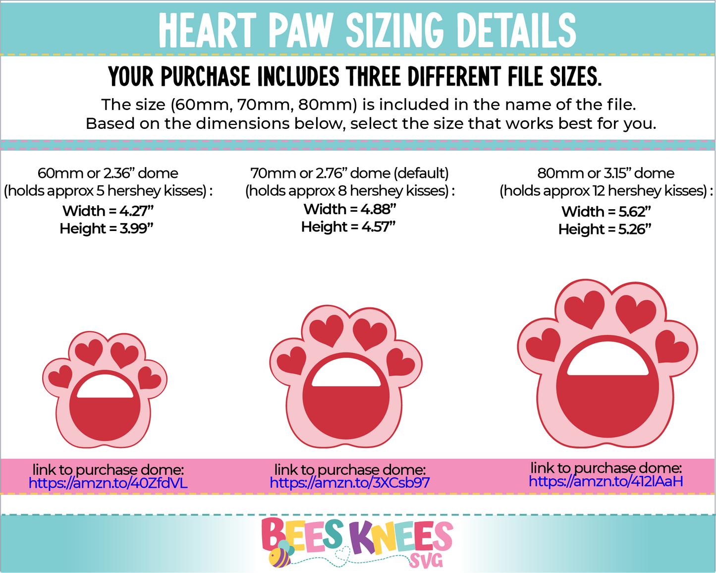 Heart Paw Reclosable Candy Holder SVG File