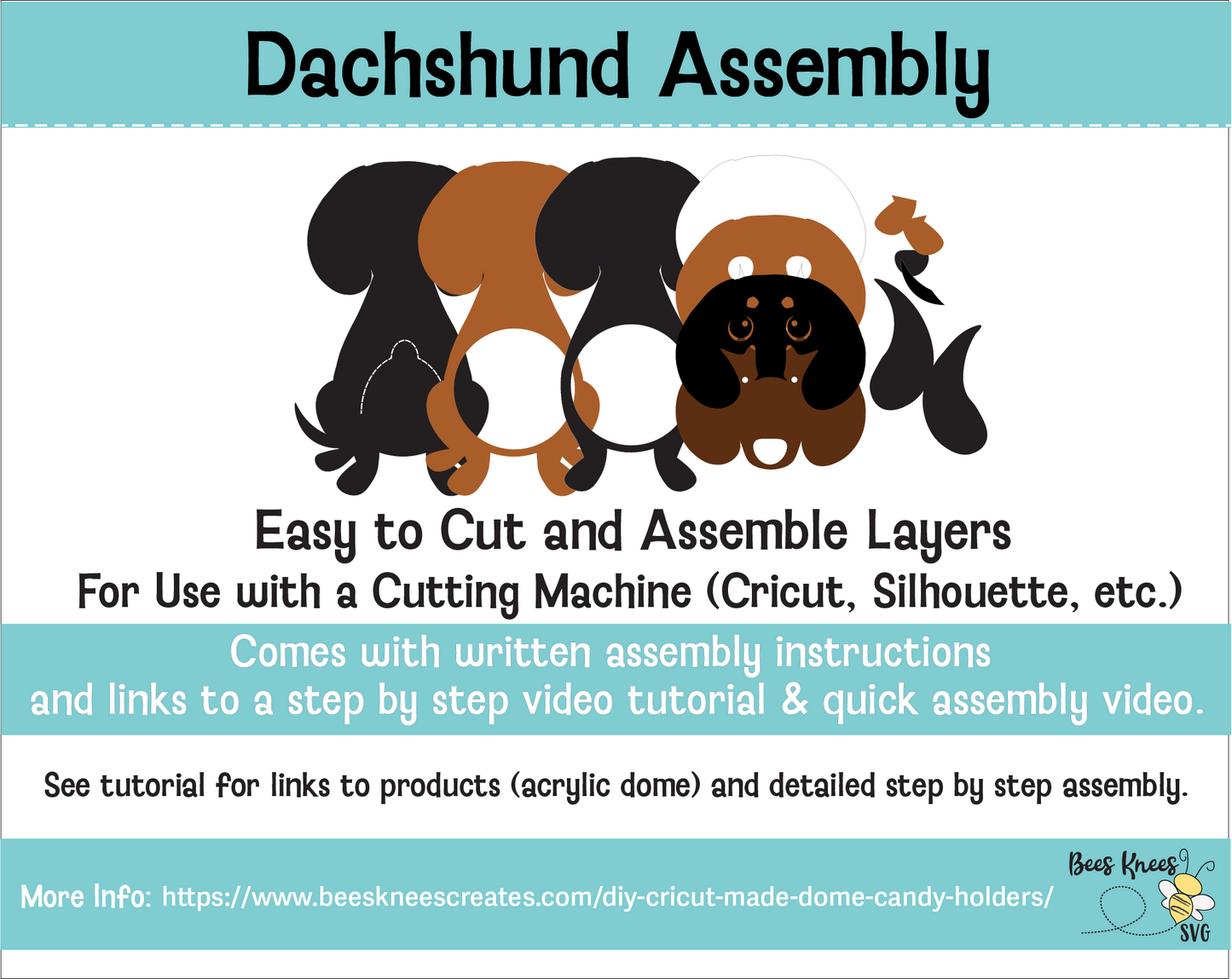 Dachshund Weiner Dog Candy Holder SVG File