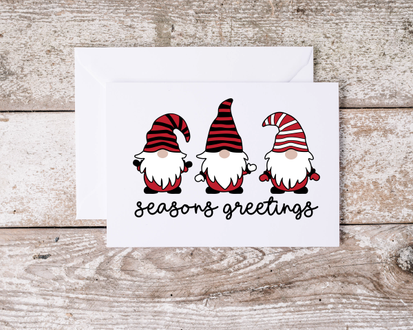 Christmas Gnomes Seasons Greetings SVG File