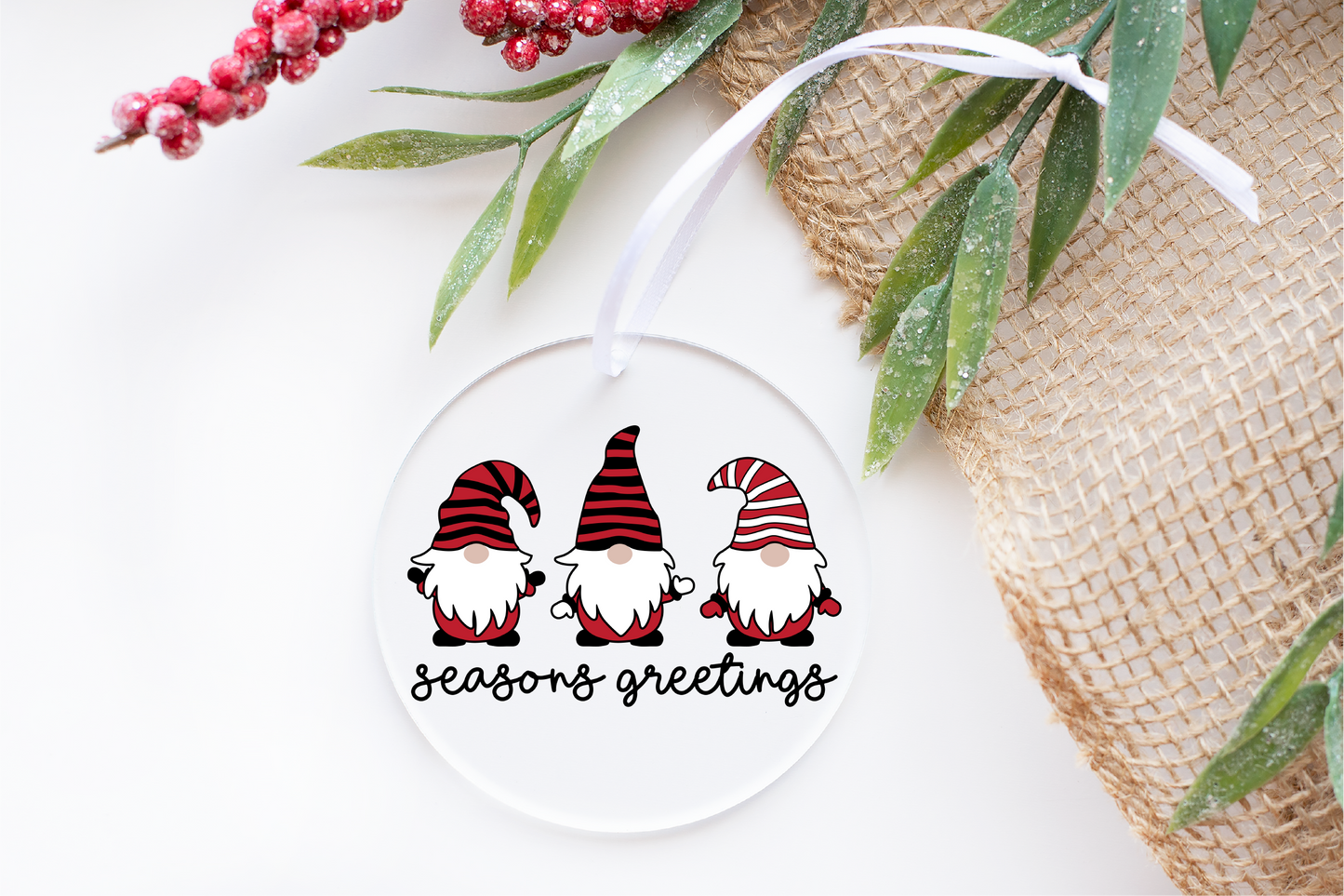 Christmas Gnomes Seasons Greetings SVG File