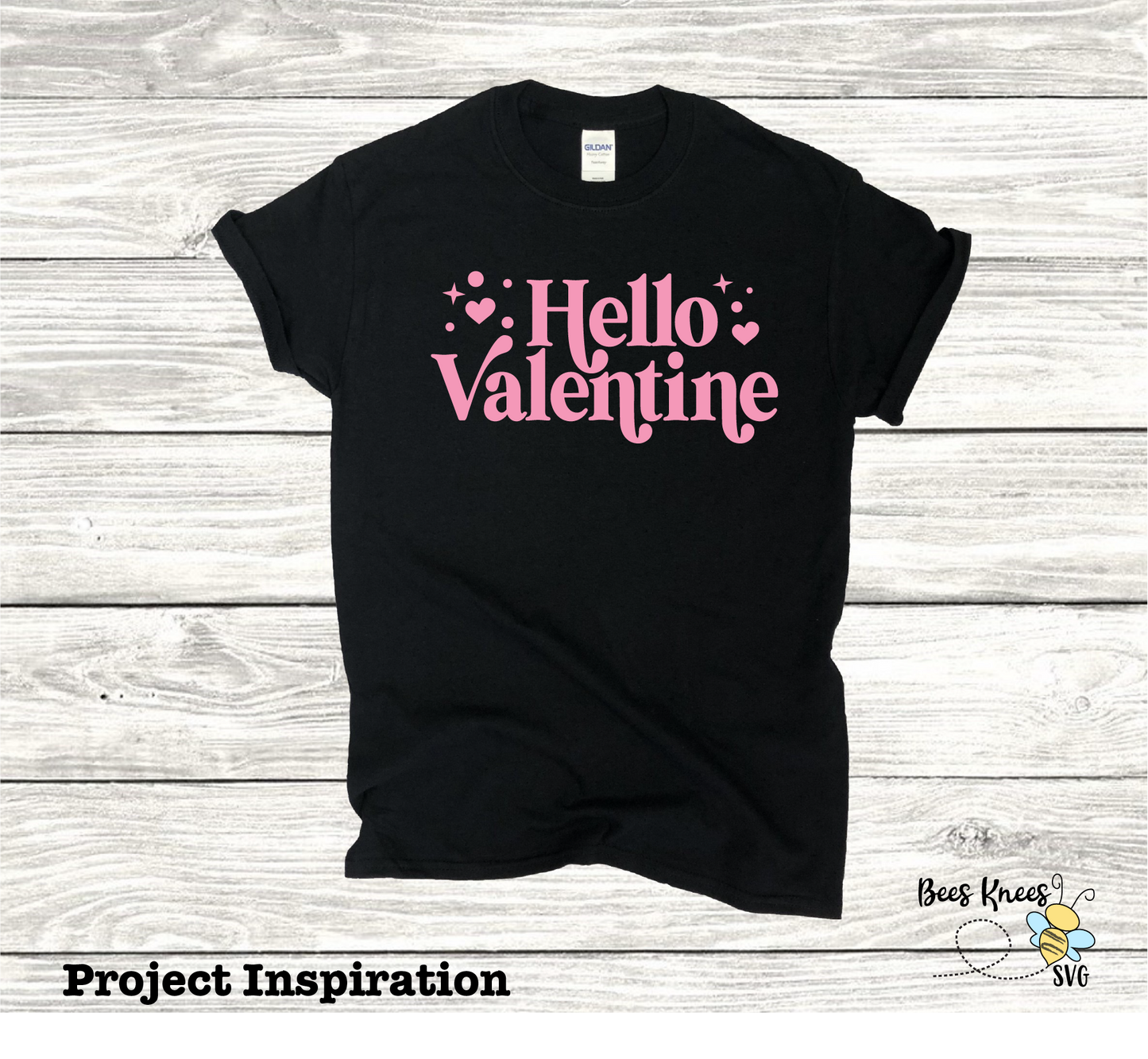 Hello Valentine Retro Modern SVG Cut File Digital Download