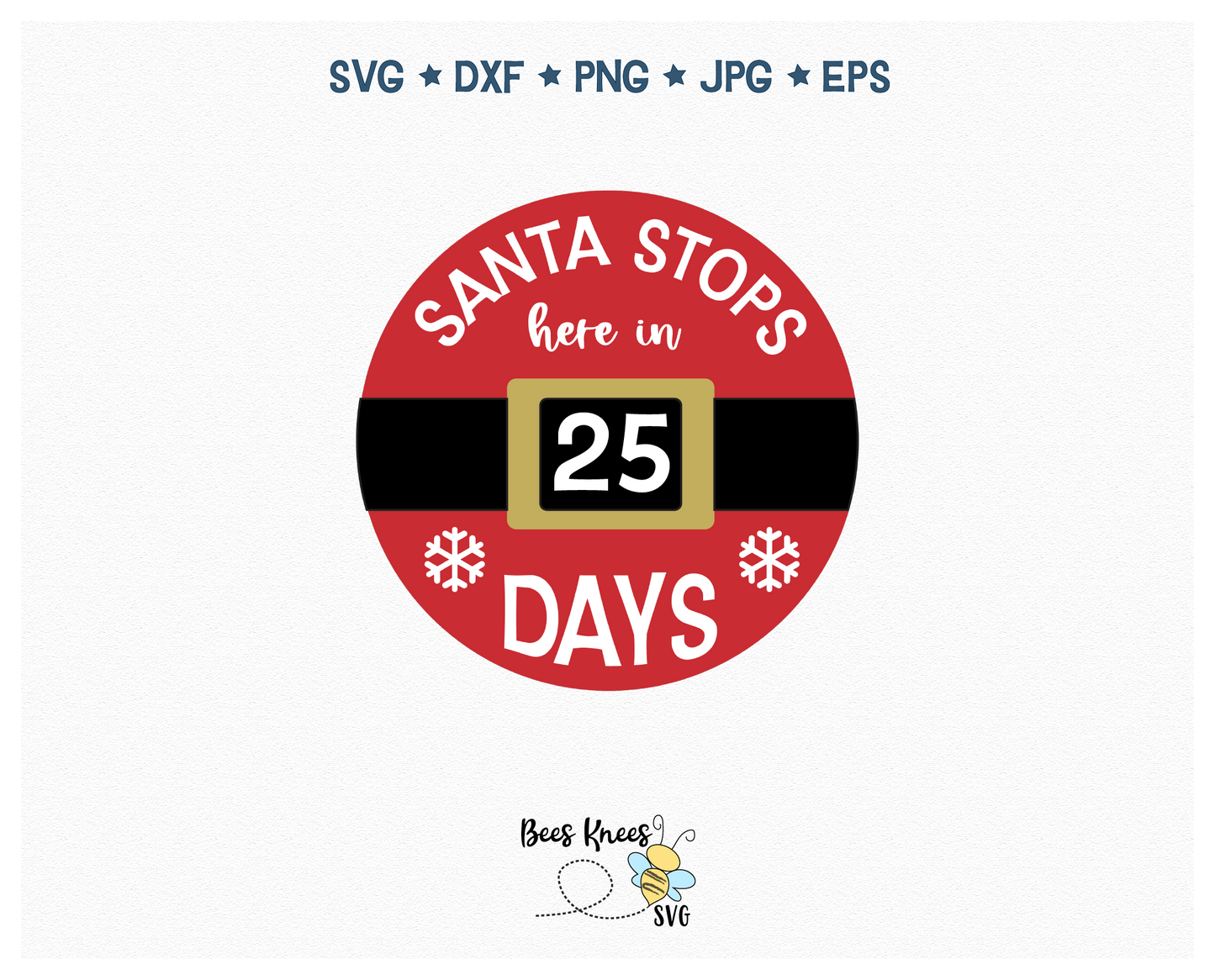 Countdown to Christmas Ornament or Sign SVG File