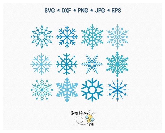 Snowflake Bundle SVG File