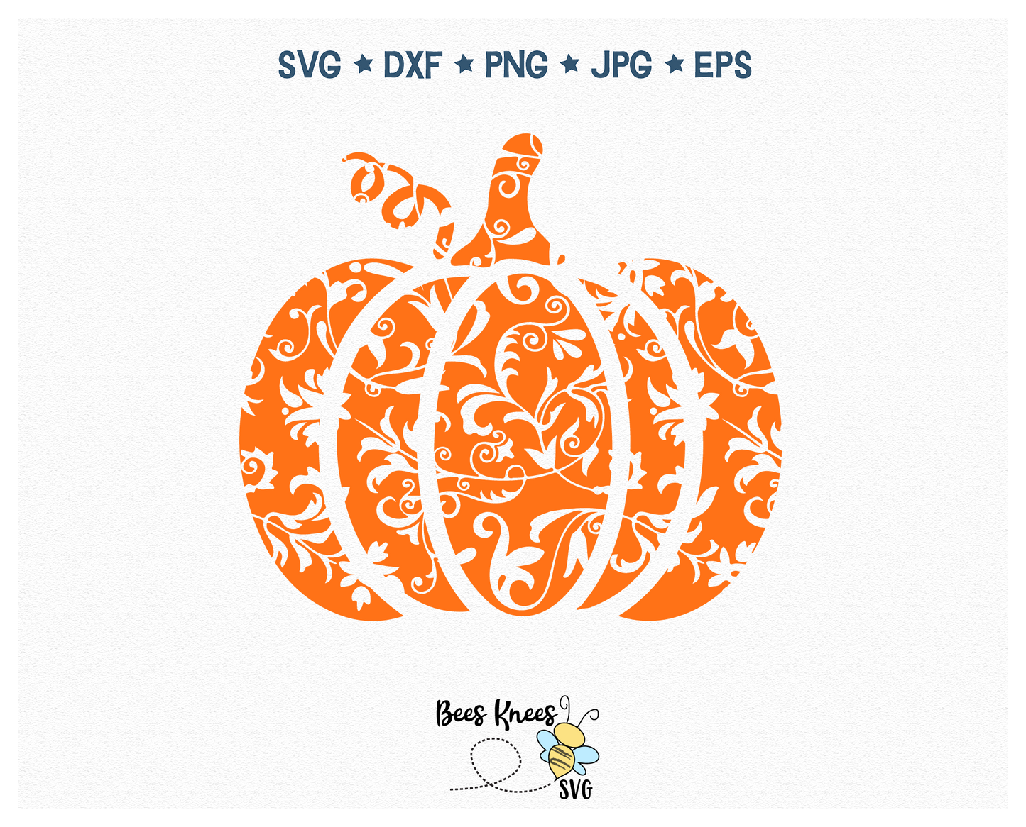 Floral Vine Pumpkin SVG