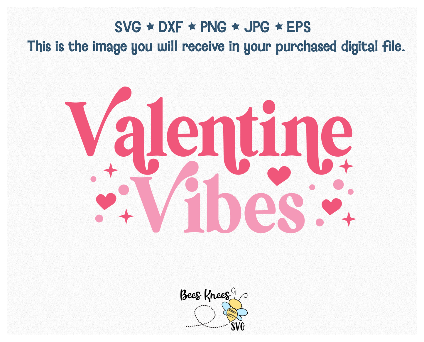 Valentine Vibes Retro Modern SVG Cut File Digital Download