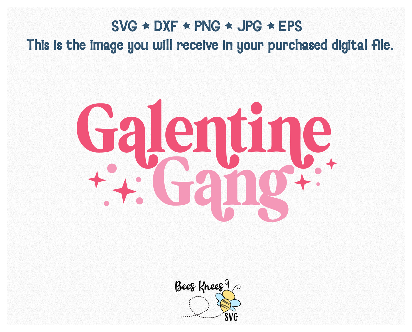 Galentine Gang Retro Modern SVG Cut File Digital Download