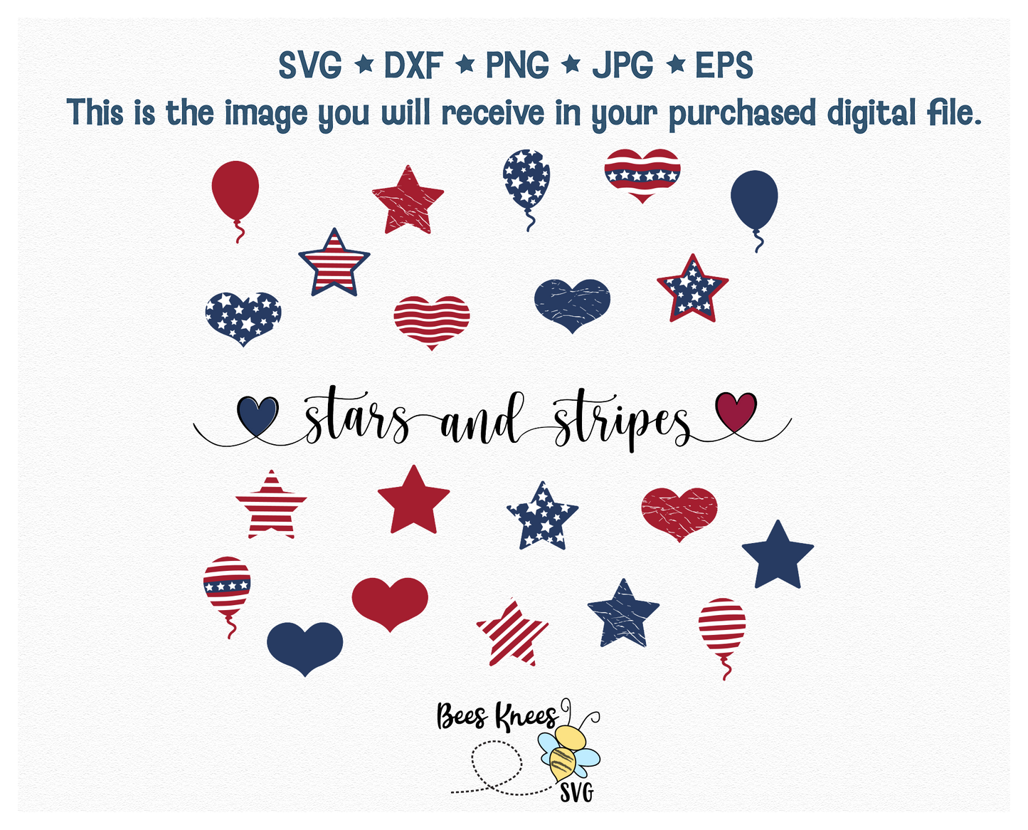 Stars and Stripes Bundle 4th of July SVG Cut File