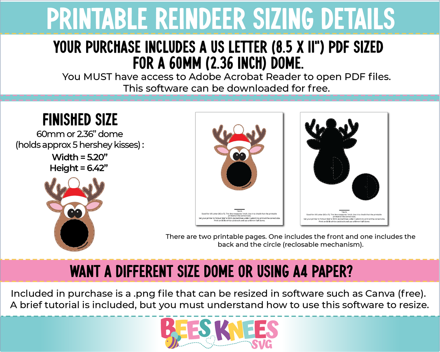 Printable Reindeer Nose Candy Holder PDF