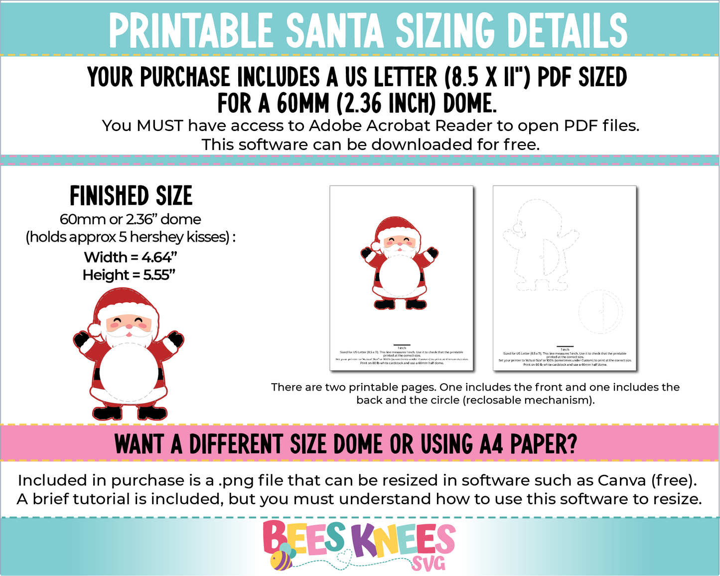 Printable Santa Candy Holder PDF
