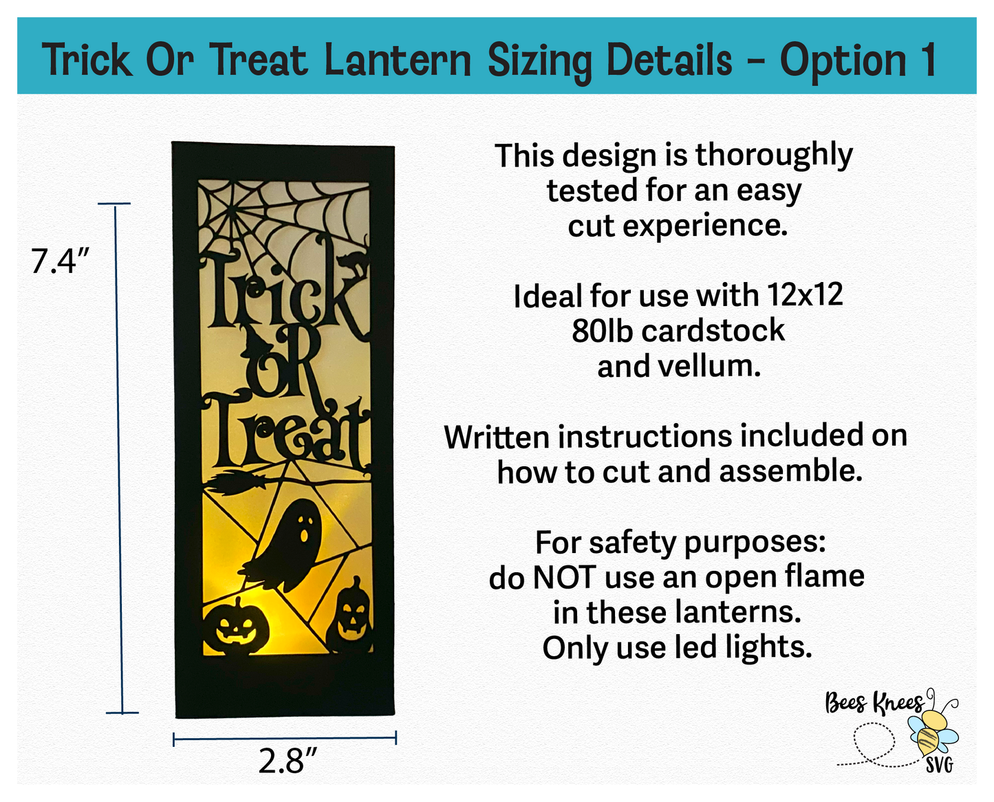 Trick or Treat Halloween Luminary Lantern