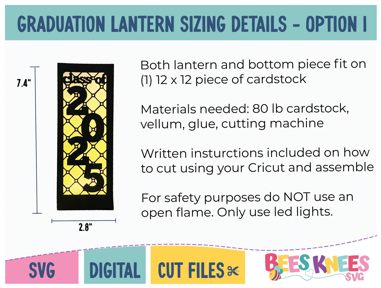 2025 Graduation Lantern SVG Cut File