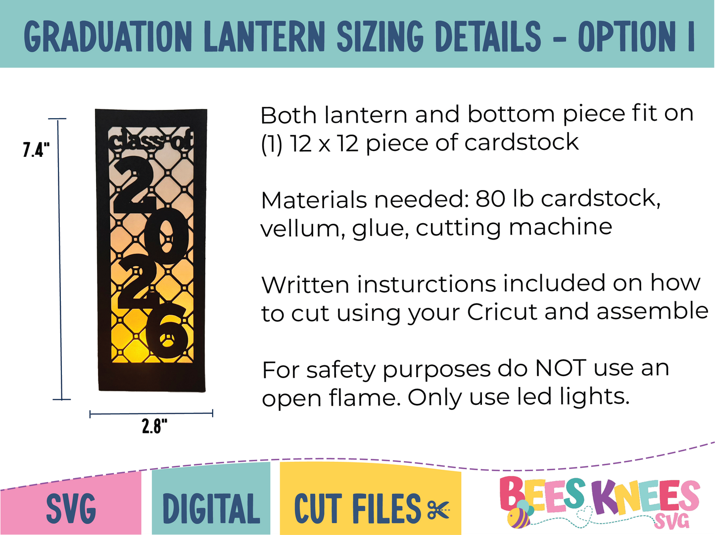2026 Graduation Lantern SVG Cut File