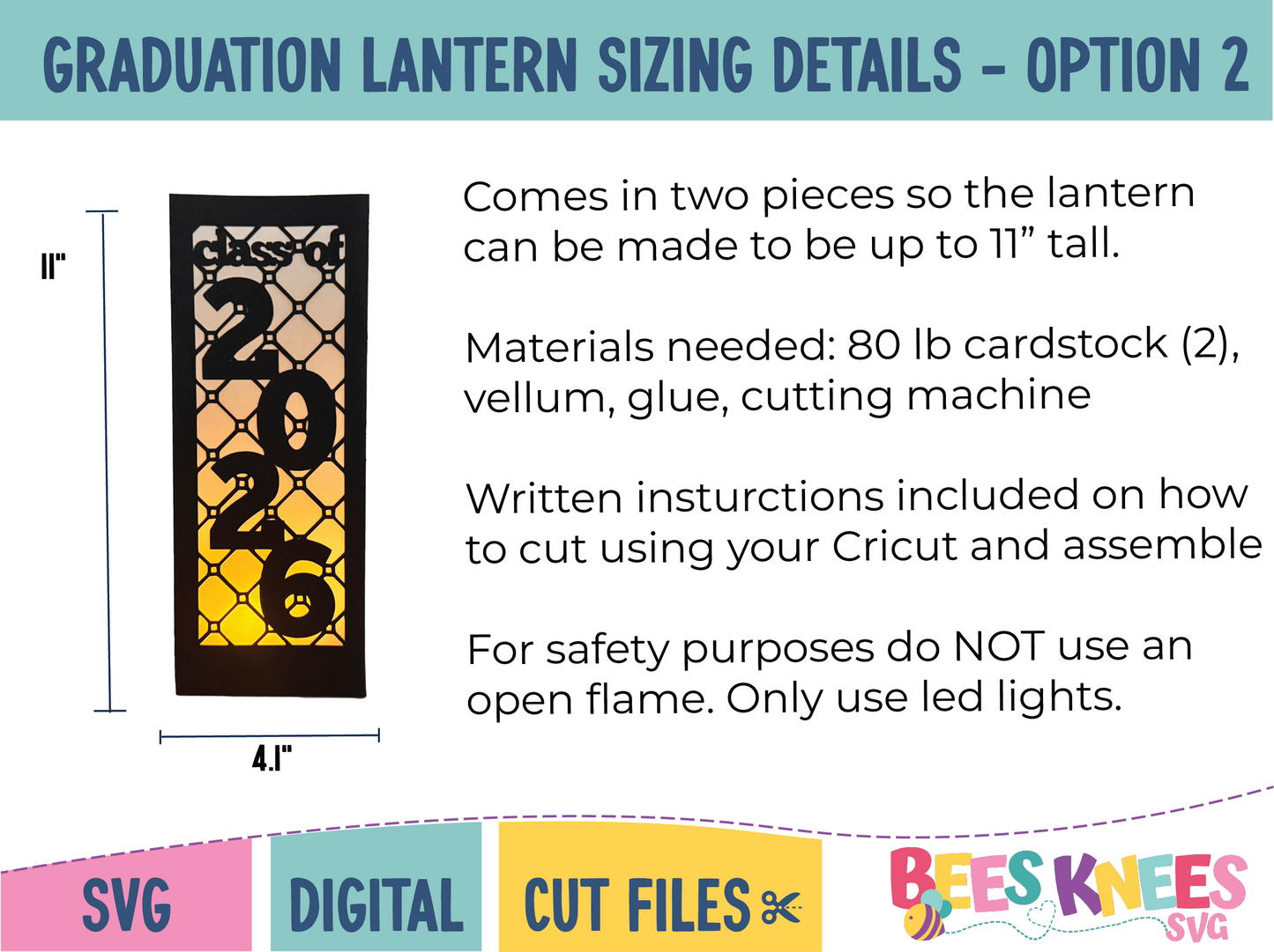 2026 Graduation Lantern SVG Cut File
