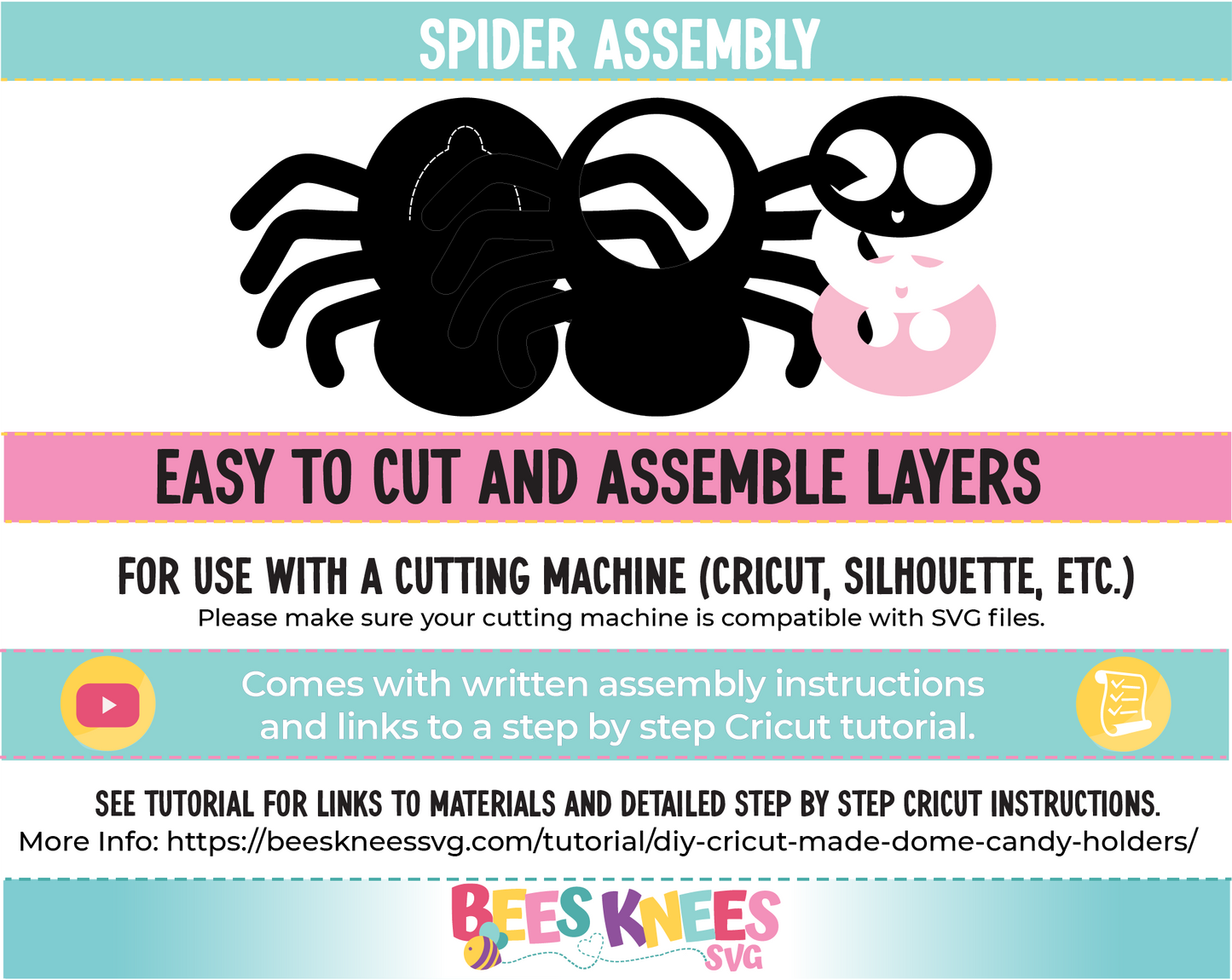 Spider Candy Holder SVG File