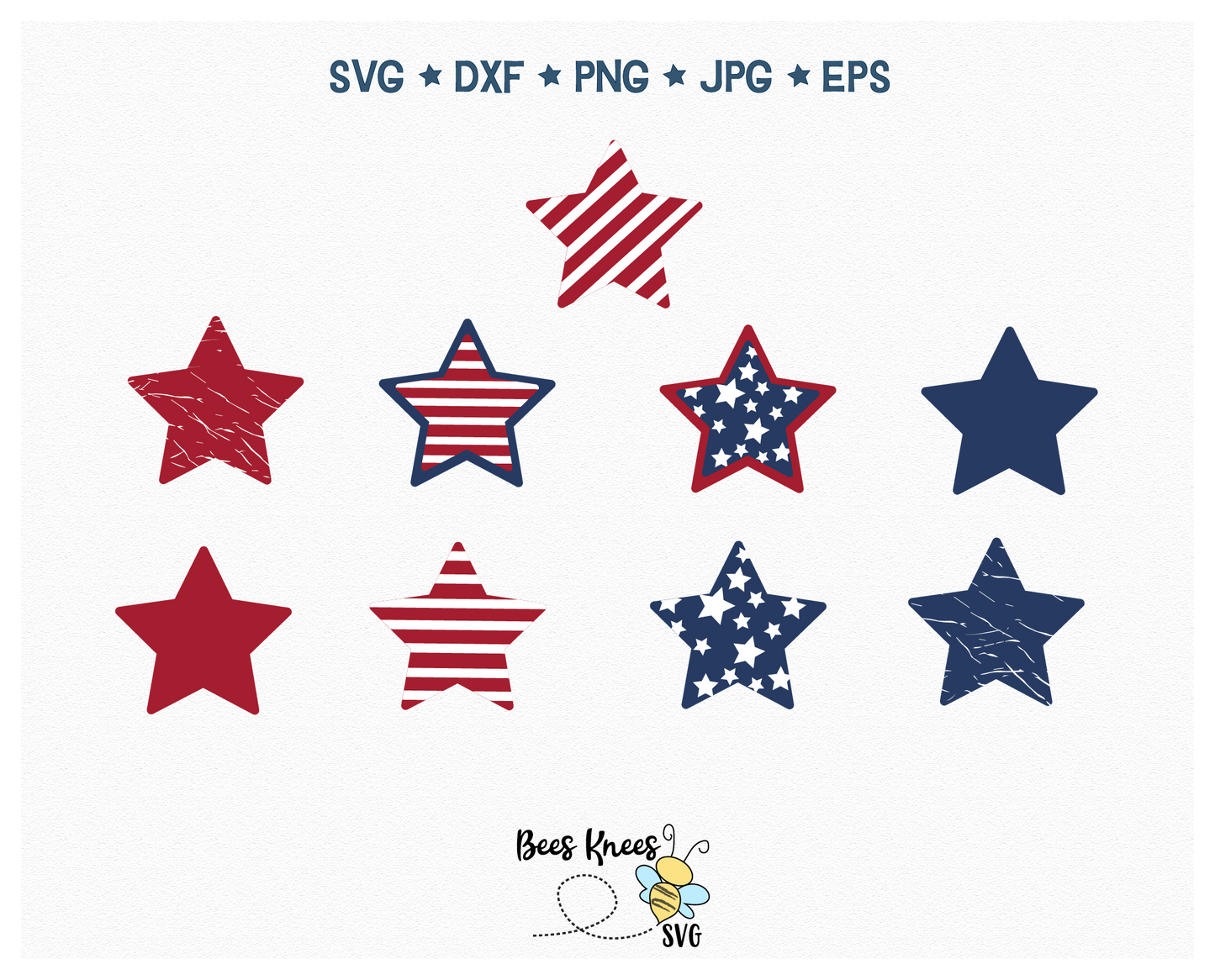 Stars and Stripes Bundle 4th of July SVG Cut File