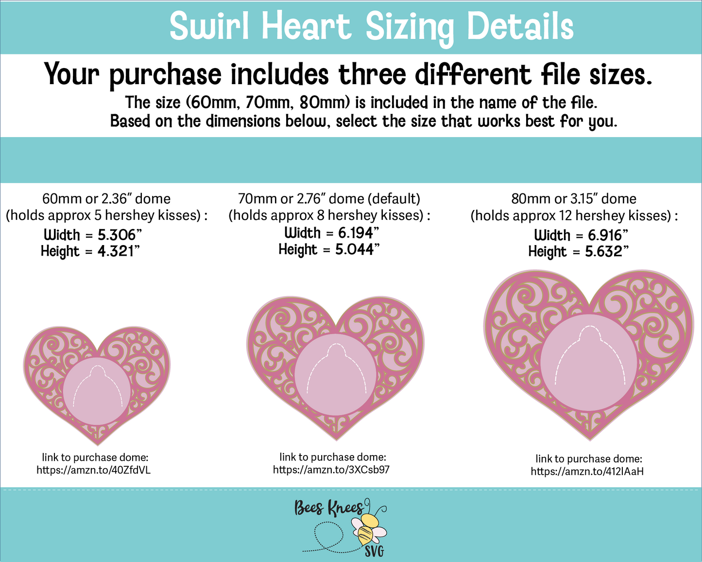 Swirl Heart Dome Candy Holder SVG File