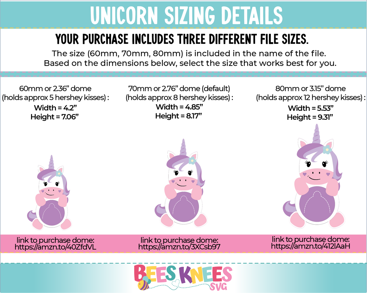 Unicorn Dome Candy Holder SVG File – Bees Knees SVG