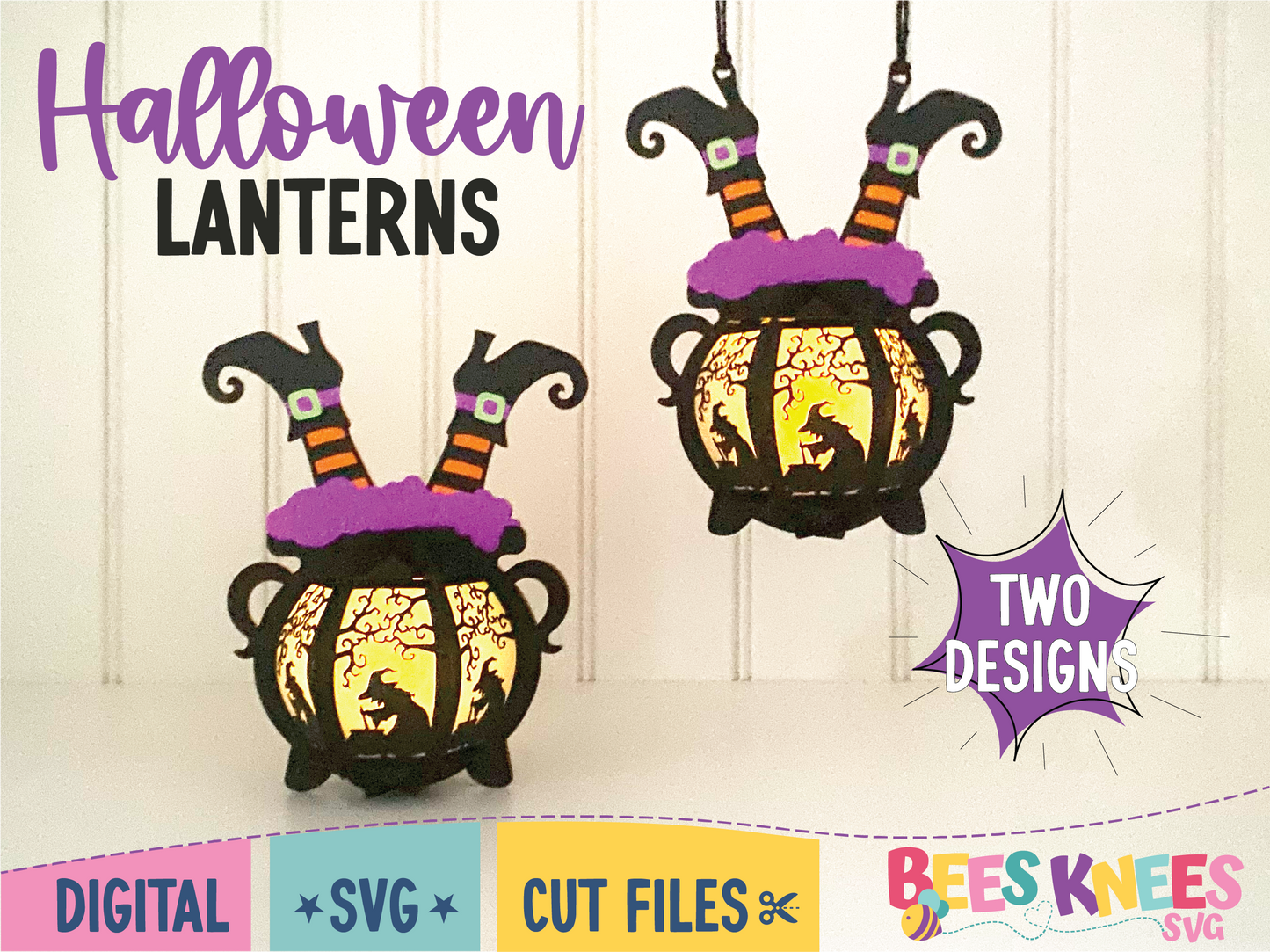 Halloween witches brew cauldron lantern SVG cut file digital download for Cricut or Silhouette