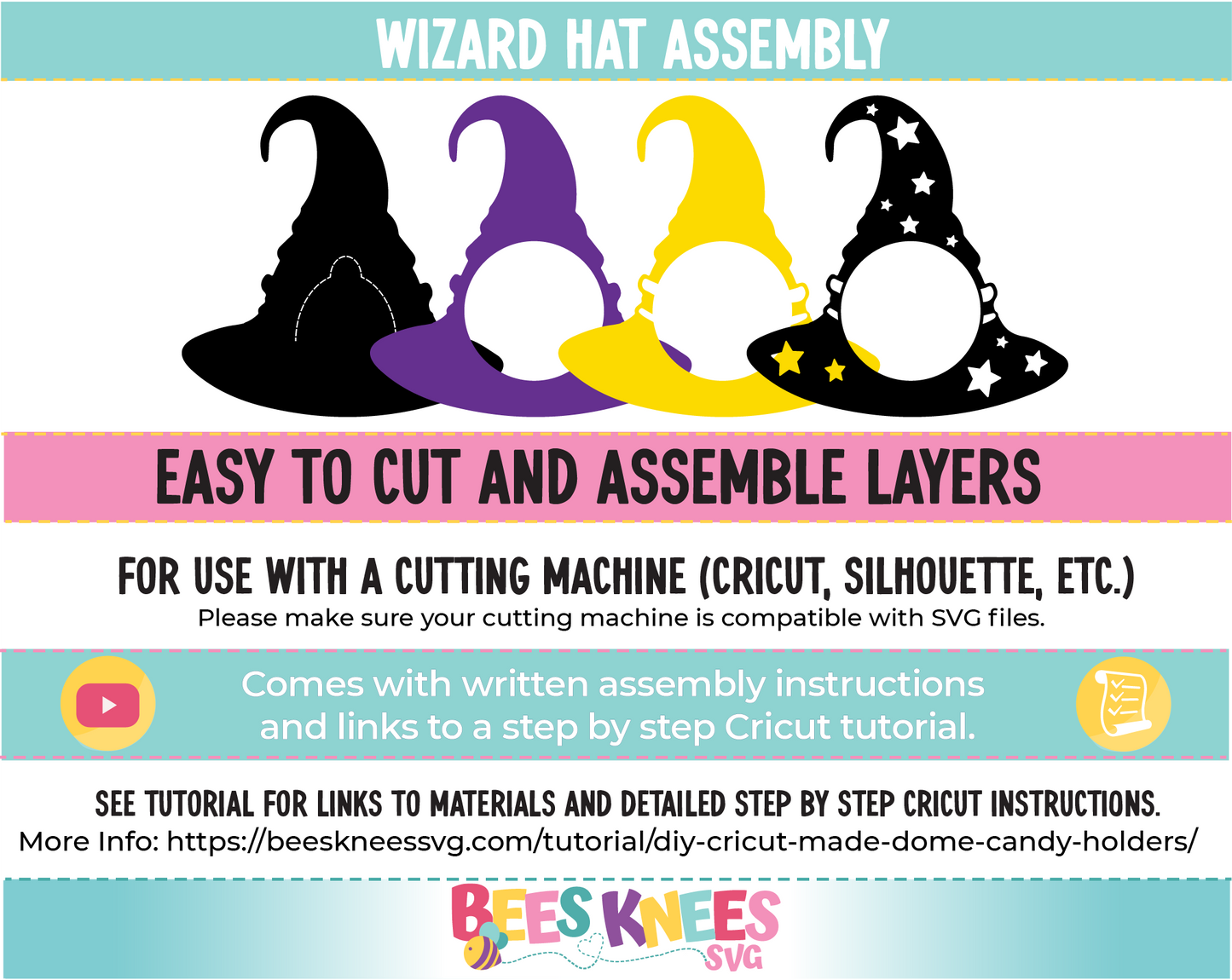 Wizard Hat Candy Holder SVG File