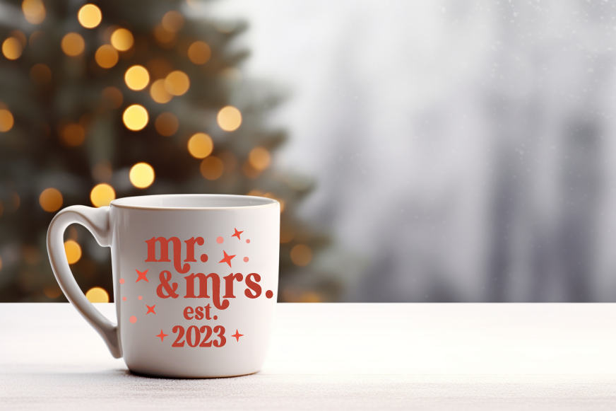 Round Modern Retro Christmas Ornament 2023 Firsts SVG File